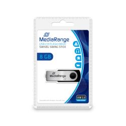 MediaRange MR908 Clé USB 8 Go USB Type-A / Micro-USB 2.0 Noir, Argent