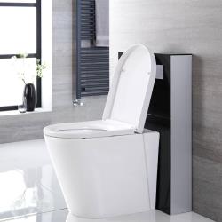 Meuble WC à poser noir 50 cm (sans cuvette) - Saru Saru