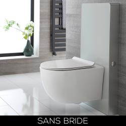 Meuble WC avec WC sans bride Otterton - Saru Blanc - 50 cm