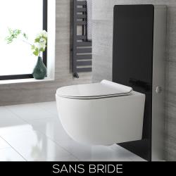 Meuble WC avec WC sans bride Otterton - Saru Noir - 50 cm