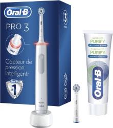 Brosse à dents électrique ORAL-B Pro 3800 Sensi Ultra Thin Blanche