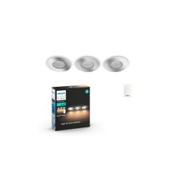 Philips Hue White Ambiance ADORE Kit de 3 spots encastrés 3x5W - Chrome