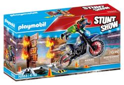 Pilote de moto et mur de feu - PLAYMOBIL Stunt Show - 70553