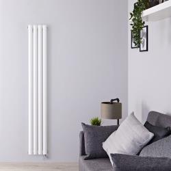 Radiateur design vertical électrique - Vitality Blanc - 160 cm x 23,6 cm x 5,6 cm