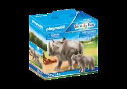 Rhinocéros et son petit - PLAYMOBIL Family Fun - 70357