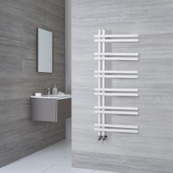 Sèche-serviettes design aluminium - Tika Blanc - 120 cm x 50 cm
