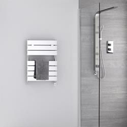 Sèche-serviettes électrique - Lustro Chromé - 62 cm x 45 cm