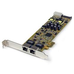 StarTech.com Carte Réseau PCI Express 2 ports Gigabit Ethernet RJ45 10/100/1000Mbps - POE/
