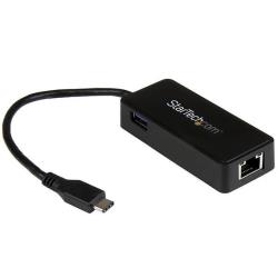 StarTech.com Adaptateur réseau USB-C vers RJ45 Gigabit Ethernet avec port USB supplémentaire - M/F - USB 3.1 Gen 1 (5 Gb/s)