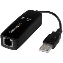 StarTech.com Modem Fax USB 2.0 - Modem Externe Matériel 56K Dial Up V.92 /Dongle/Adaptateur - Modem Fax pour PC Portable - Prise