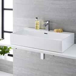 Vasque à poser rectangulaire - Wick 75 cm x 42 cm - Sandford & Mitigeur lavabo