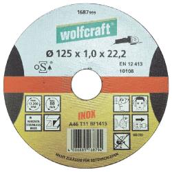 Wolfcraft Disque à tronçonner pour coupes fines à 115 x 1,0 x 22,23 mm
