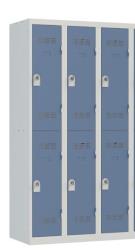 3 colonnes 2 cases superposées 50x90x180cm gris/bleu. Pierre Henry