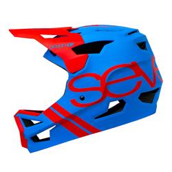 7 iDP Project 23 ABS Full Face Helmet 2020 - Matte Electric Blue-Gloss Thruster Red