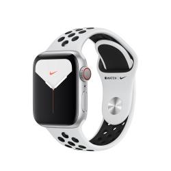 Apple Watch Nike Series 5 Cellular 40 mm Boîtier en Aluminium Argent avec Bracelet Sport N