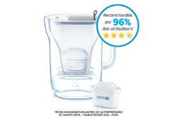 Carafe Style grise 2,4 L + 1 cartouche Maxtra