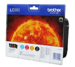 Conso imprimantes - BROTHER - Pack Cartouche d'encre LC980 Valuepack