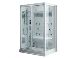 Cabine de douche intégrale - Hammam ARTHEMIS en acrylique renforcé avec 12 jets de massage et pluie tropicale