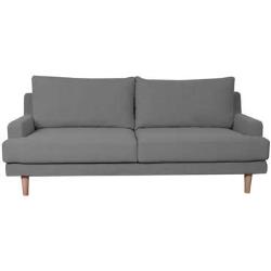 Canapé droit fixe 3 places TINDON coloris gris