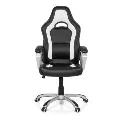 Chaise Gaming / Chaise de bureau GAMING ZONE PRO AB100 simili cuir noir/blanc