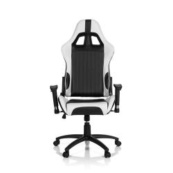 Chaise Gaming / Chaise de bureau siège baquet simili cuir MONACO II noir / blanc hjh OFFICE