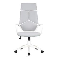 Chaise de bureau Moderna tissu grise/blanche