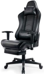 Chaise de bureau gaming ergonomique avec coussins, avec repose-pieds, accoudoirs, dossier siège style racing r
