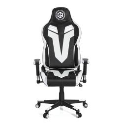 Chaise de bureau gaming / fauteuil gamer GAMEBREAKER VR 12 simili-cuir noir / blanc hjh OFFICE