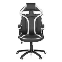 Chaise gaming / Chaise de bureau GUARDIAN simili cuir noir / blanc hjh OFFICE