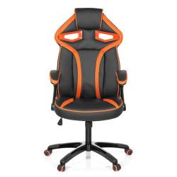 Chaise gaming / Chaise de bureau GUARDIAN simili cuir noir / orange hjh OFFICE