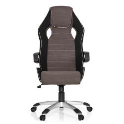 Chaise gaming / Chaise de bureau RACER PRO III tissu noir/gris/beige hjh OFFICE