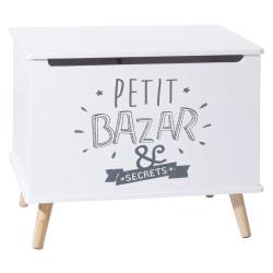 Coffre de rangement enfant Petit Bazar - L. 58 x H. 38 cm - Blanc