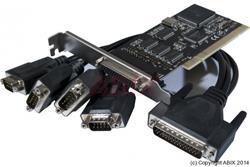 Carte Contrôleur - DEXLAN - Carte PCI 4x RS232/DB9 + 1x Parallèle Std+LP