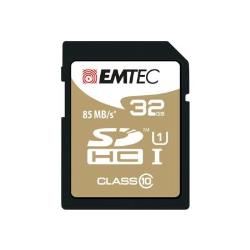 Cartes mémoire EMTEC SDHC 32GB Class10 Gold +