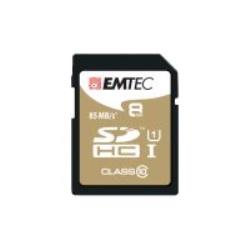 Cartes mémoire EMTEC SDHC 8GB Class10 Gold +
