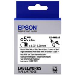 Conso imprimantes - EPSON - LK-4WBA5 - Noir sur blanc / 5mm