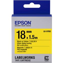 Conso imprimantes - EPSON - LK-5YB2 - Noir sur blanc / 18mm