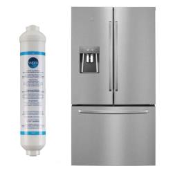 réfrigérateur américain electrolux 1044785 réfrigérateur 3 portes inox anti-trace avec 2 plateaux coulissants 