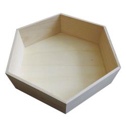 Etagère hexagonale en bois 39 x 34 x 10 cm