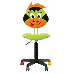 Fauteuil jouet dragon, chaise de bureau pour enfant sans accoudoirs en tissu vert
