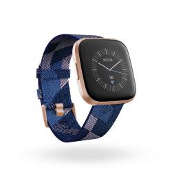 Montre connectée Fitbit Versa 2 Edition spéciale Bleu marine et rose tissé