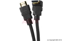 Connectique Audio/Vidéo - GENERIQUE - HDMI HighSpeed avec Ethernet coudé - Noir / 1,5m