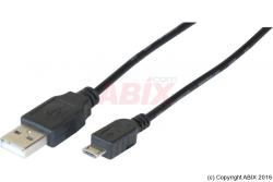 Connectique Informatique - GENERIQUE - Cordon Eco USB2.0 A / MicroUSB B - 2m / Noir