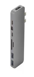 Adaptateur 8-en-2 HyperDrive 2 ports Thunderbolt 3 Gris sidéral pour MacBook Pro Touch Bar