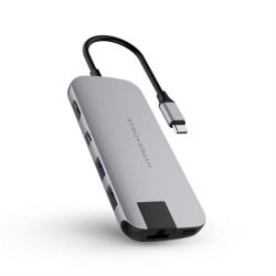 Adaptateur 8-en-1 HyperDrive Slim USB-C Gris sidéral