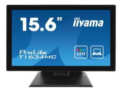 iiyama ProLite T1634MC-B5X - Ecran LED - 15.6 - écran tactile - 1366 x 768 - TN - 400 cd/m2 - 500:1 - 8 ms - HDMI, VGA, DisplayPort - noir