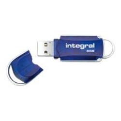 Integral 8GB USB2.0 DRIVE COURIER BLUE Clé USB 8 Go USB Type-A 2.0 Bleu, Argent