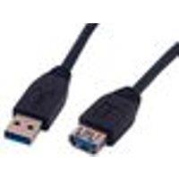 Rallonge USB 3.0 type A mâle / femelle - 1m - noir