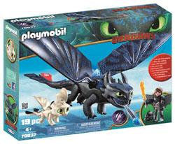 Playmobil Dragons 70037 Krokmou et Harold avec bébé dragon