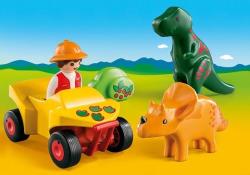 Playmobil 1.2.3 9120 Explorateur et dinosaures